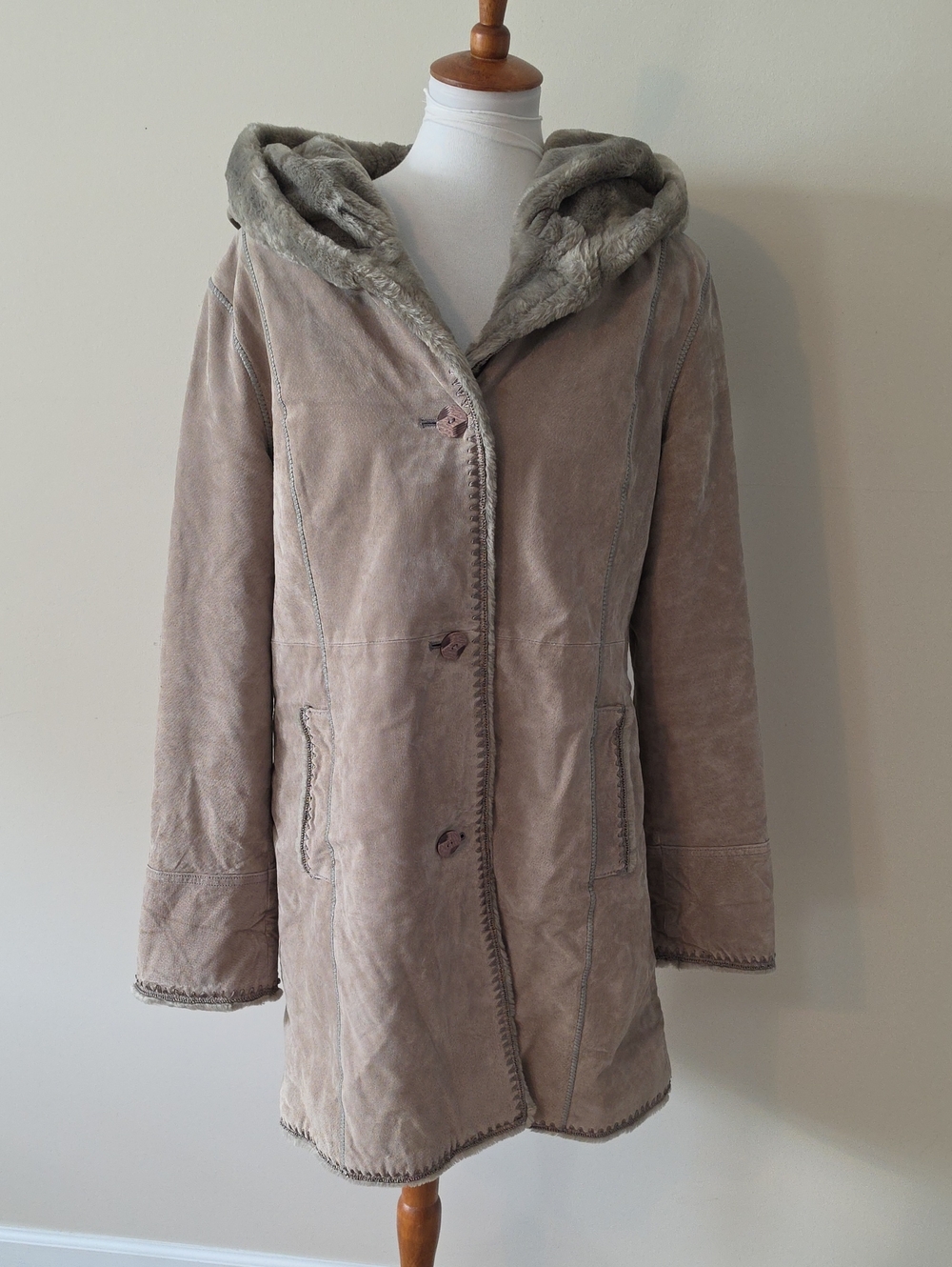 Covington  Vintage Leather  Hoodie Coat